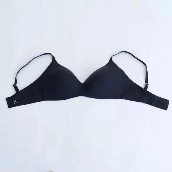 Knix Contour Black T-Shirt  Bra Spaghetti Straps 72% Nylon Size 7 - Picture 1 of 10